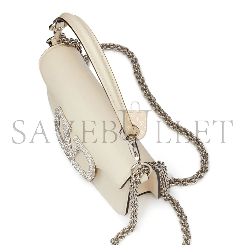 Va1e*ntin0 locÒ small shoulder bag in light ivory white 1w2b0k53knt (19*10.5*5cm)